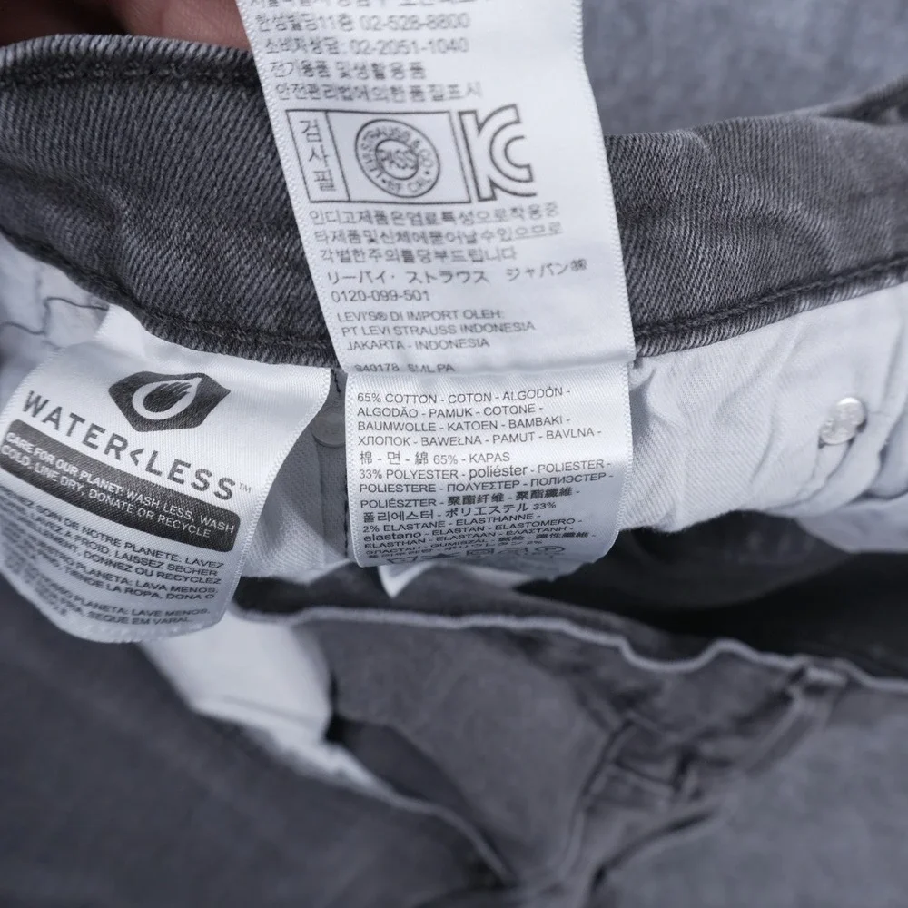 Levi's 559 Relaxed Straight Jeans Mens 34x30 Dark Gray Denim Pants 00559-0490